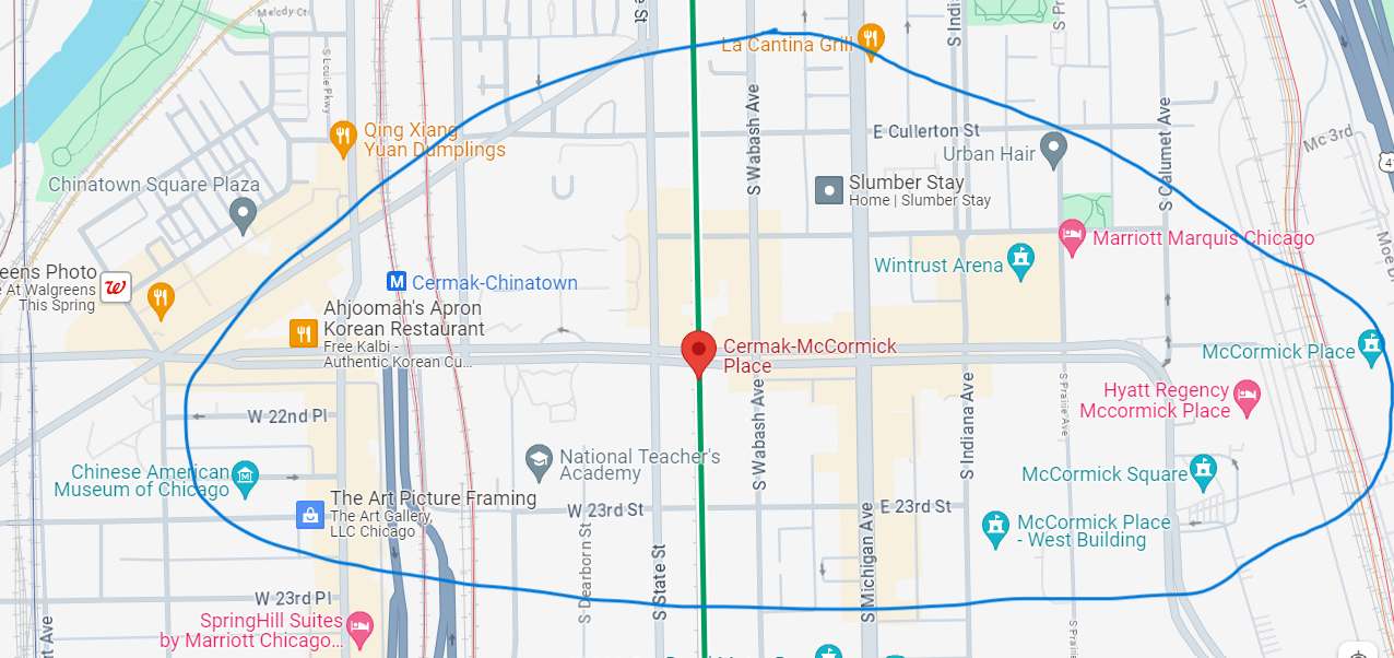 Cermak McCormick Place Station Map