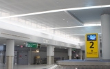Perforated Metal Ceiling in Baggage Claim Area