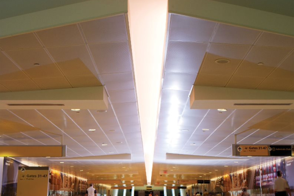 JFK Terminal 9 Perforated Ceiling Tiles