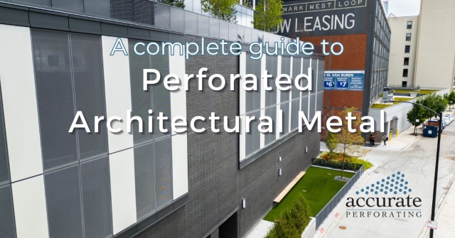 perforated architectural metal post image