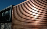 copper perforated facade