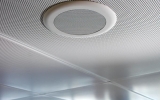 Perforated Ceiling Tile and Speaker