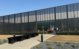 Corten Perforated Metal Surrounding a Courtyard