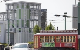 Perforated Metal surrounding Ferry Terminal Building