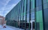 Perforated Sunshades, MSU Multicultural center, long shot