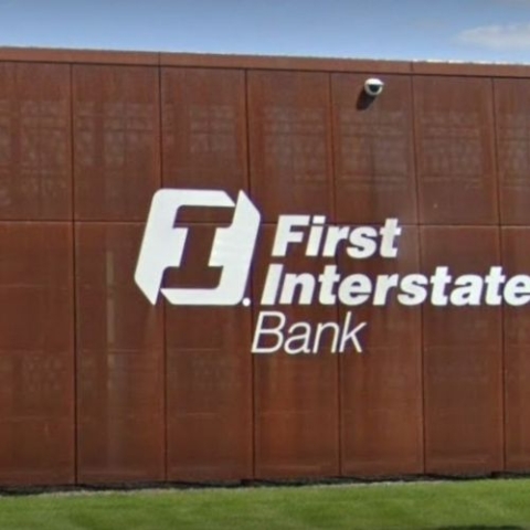 Perforated Corten Steel at First Interstate Bank, Iowa