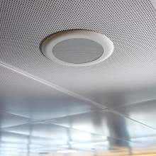 Perforated Ceiling Tile and Speaker