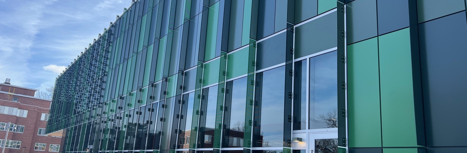 Perforated Sunshades, MSU Multicultural center, long shot