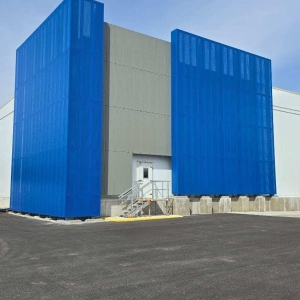 perforated metal painted blue